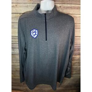 Nike Isreal Lacoste Team Mens Pullover Quarter Zip Gray Size XL